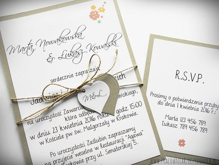 Zaproszenie ślubne w formie karty + RSVP (1)