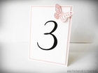 Dwukolorowe numery stołów z ażurowymi motylami /BUTTERFLY/ (5)