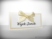 Winietki z kokardką w kropki/kratkę /RIBBON/ (4)