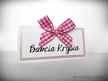 Winietki z kokardką w kropki/kratkę /RIBBON/ (2)