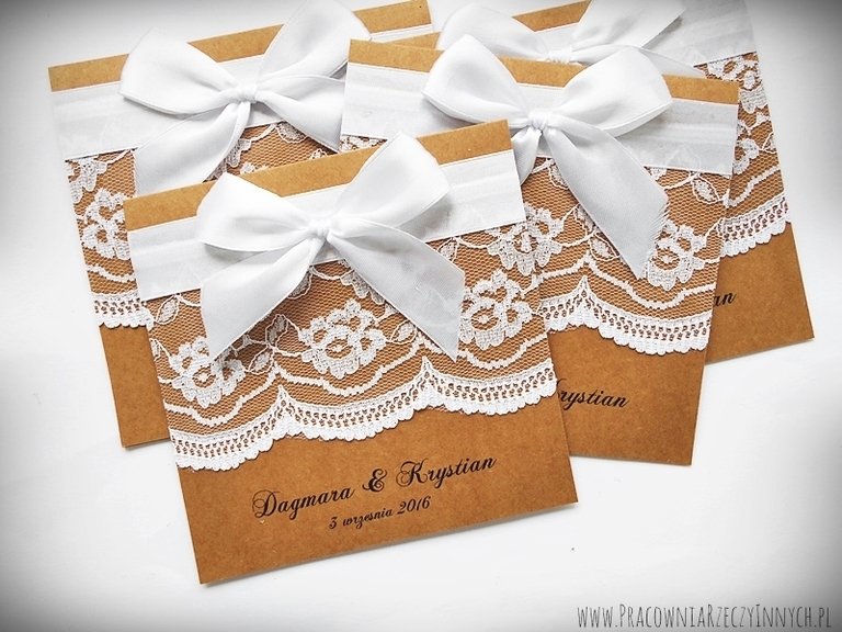 Romantyczne zaproszenia z koronkami (5)