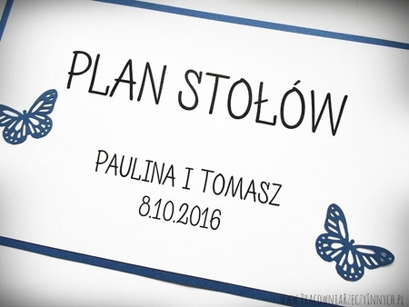 Motylkowy Plan Stołów - plakat - dowolne zdobienia/kolorystyka (16)