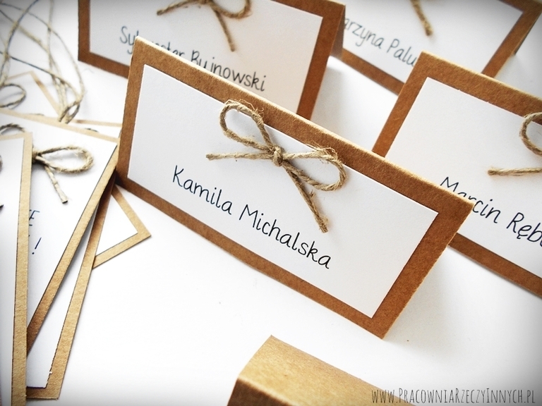 Winietki z kokardą ze sznurka (19)
