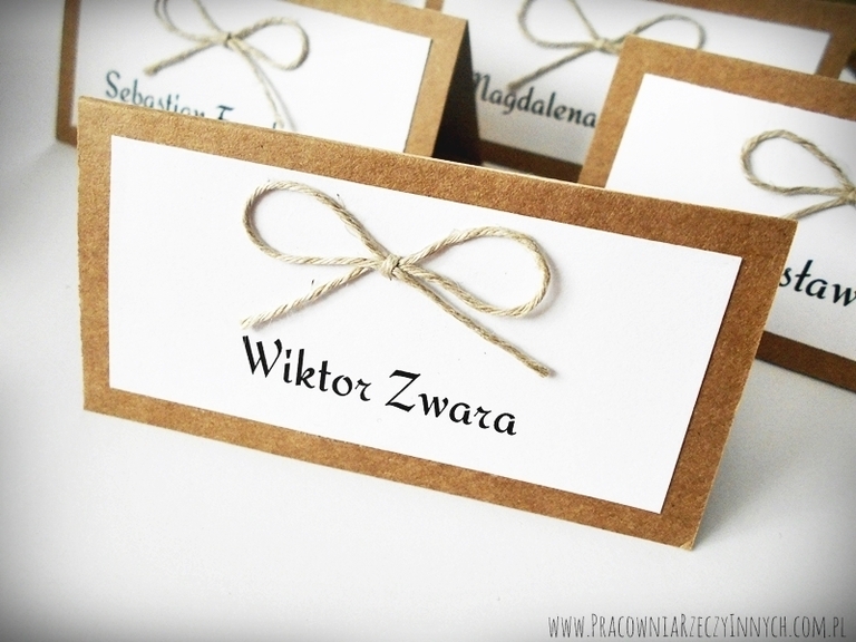 Winietki z kokardą ze sznurka (29)