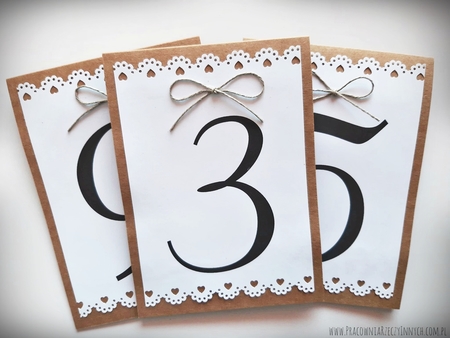 Numery stołów lub inne tabliczki w rustykalnym stylu (8)