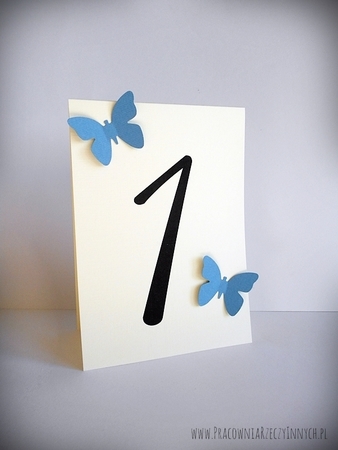 Numery stołów z motylami /MOTYL I/ (3)