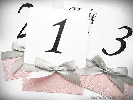 Numery stołów z tłoczonym papierem (2)