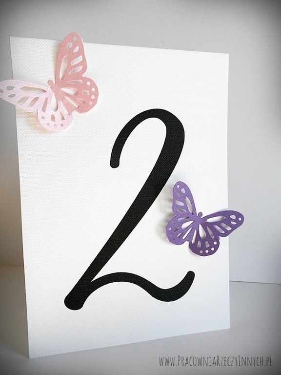 Numery stołów z ażurowymi motylkami /BUTTERFLY/ (2)