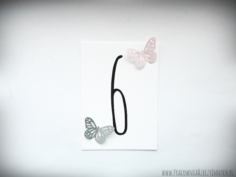 Numery stołów z ażurowymi motylkami /BUTTERFLY/ (4)
