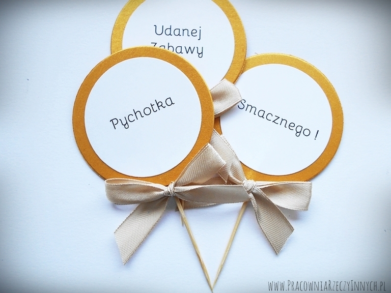Okrągłe pikery do wbicia, podziękowania. (5)