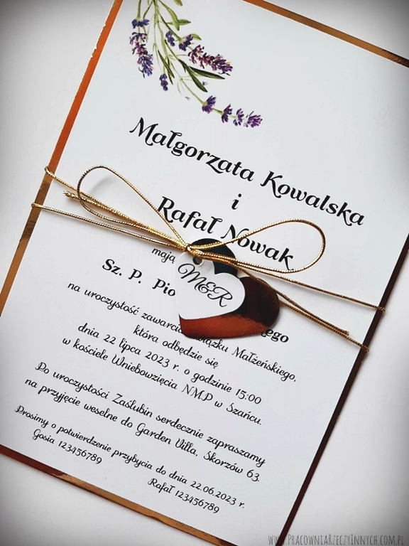 Złote i srebrne zaproszenia kwiatowe (27)