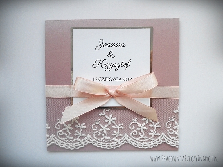 Eleganckie zaproszenia z koronką (5)