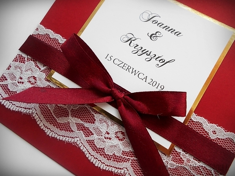 Eleganckie zaproszenia z koronką (9)