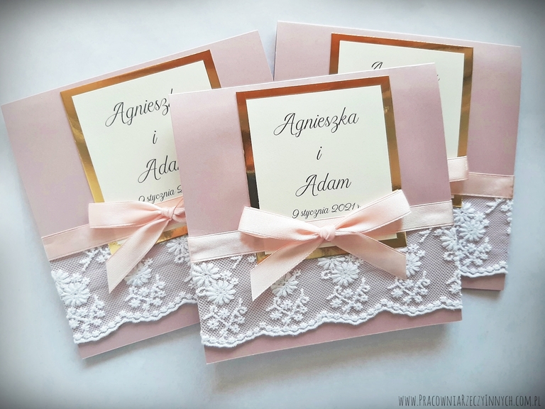 Eleganckie zaproszenia z koronką (7)