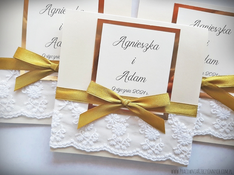 Eleganckie zaproszenia z koronką (6)