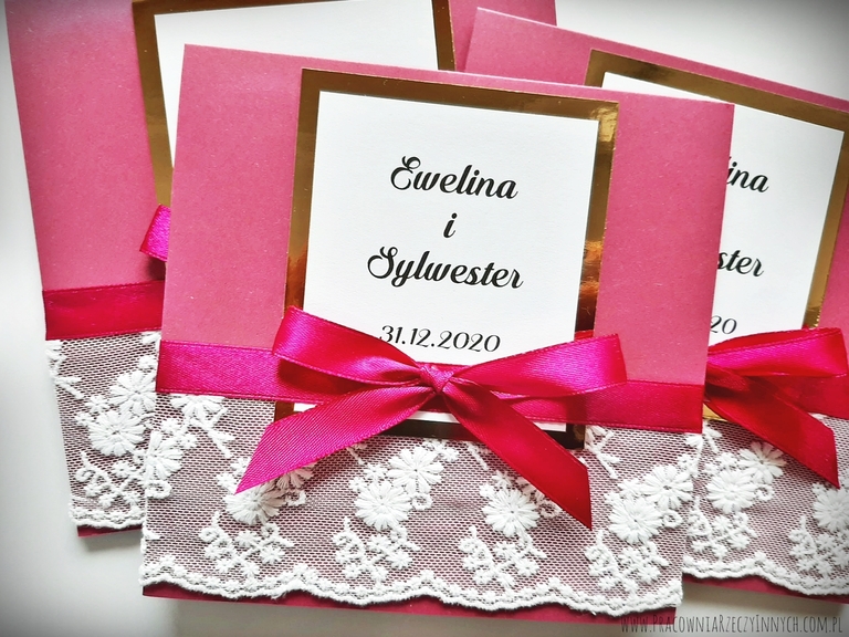 Eleganckie zaproszenia z koronką (4)