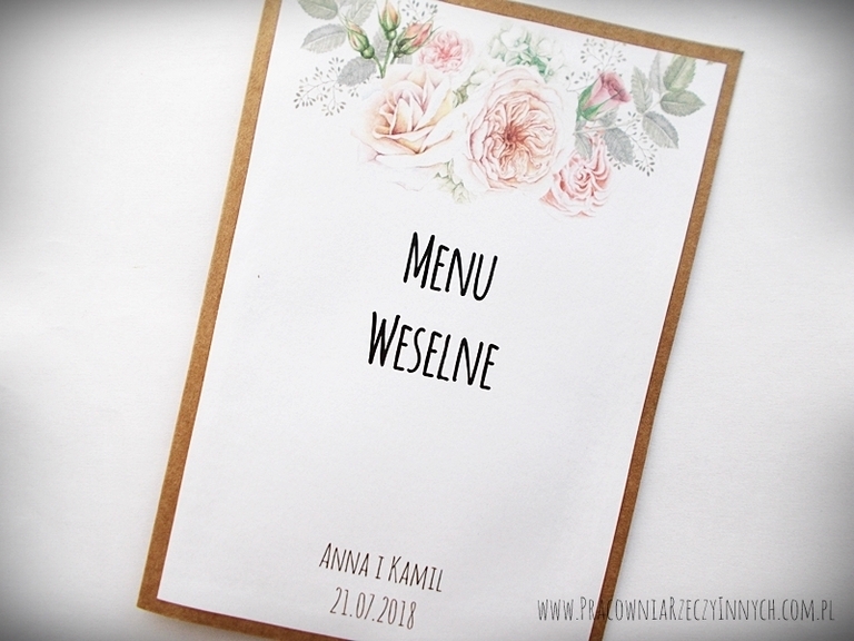 Menu weselne z motywem kwiatowym (5)