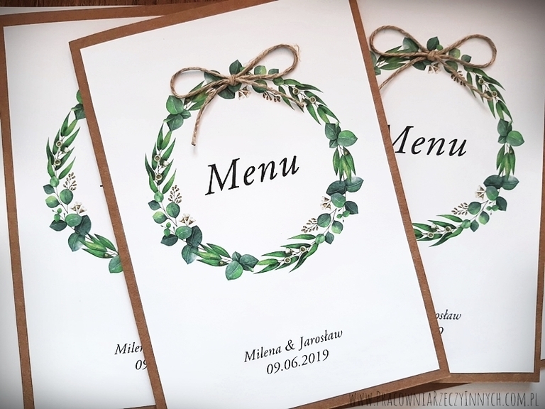 Menu weselne z motywem kwiatowym (6)