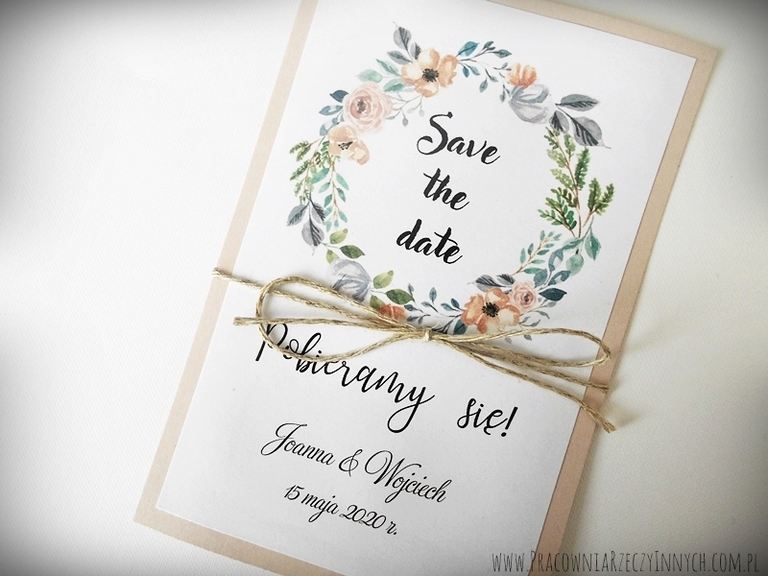 Save the date  z kwiatami  (2)