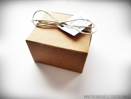 Rustykalne pudełeczko podziękowania z eko papieru (3)