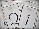Numery stołów na lustrzanym papierze (8)