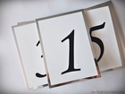 Numery stołów na lustrzanym papierze (2)