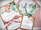 Kwiatowe zaproszenia z kolorową kopertą (1)