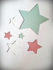 Komplet gwiazdek drewnianych na ścianę (1)