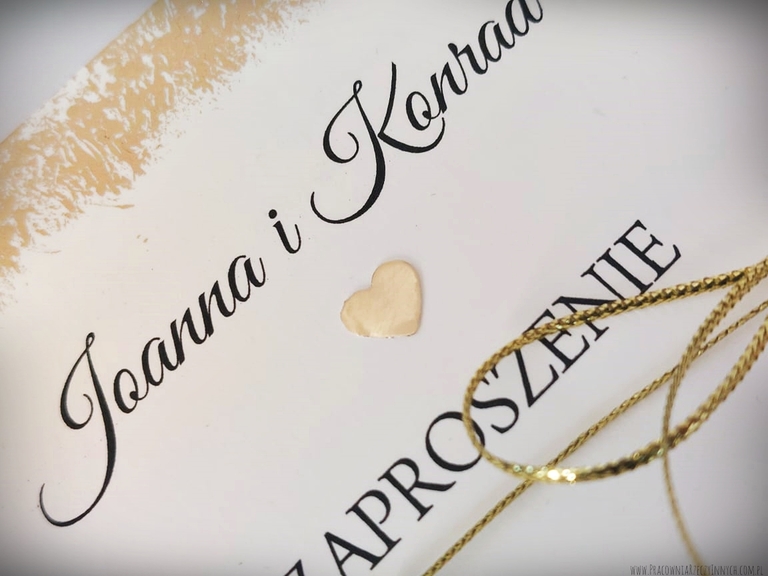 Zaproszenie ręcznie złocone (4)