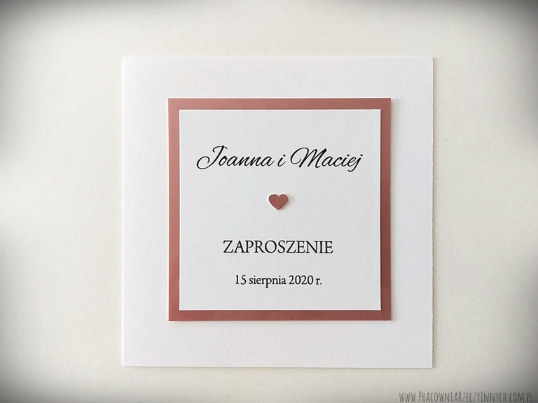 Proste zaproszenia glamour z lustrzanym papierem (9)