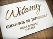 Glamour tablica powitalna ze złotymi literami (3)