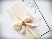 Eleganckie zaproszenia ze wstążką szyfonową na Ślub (1)
