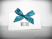 Winietki ze wstążką kropki/kratka /RIBBON/  (3)